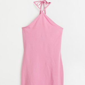 H&M Halterneck Bodycon Light Pink Dress